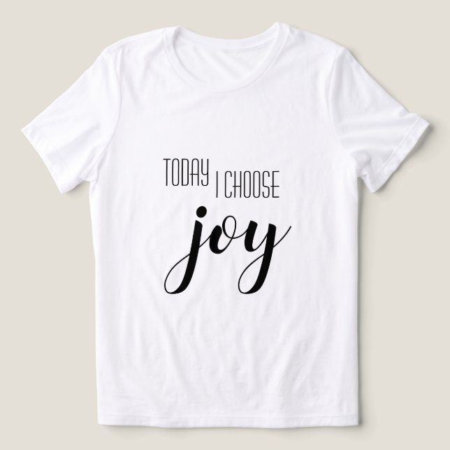 Heute wähle ich Joy Motivierend Quote Tri-Blend Shirt (Design Vorderseite)
