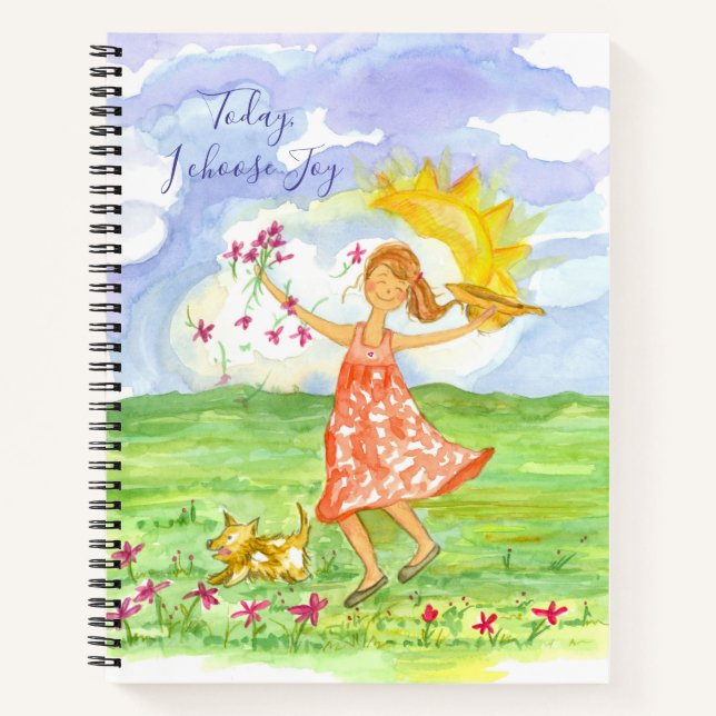 Heute wähle ich Joy Positive Danky Journal Notizbuch (Vorderseite)
