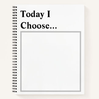 Heute wähle ich..." - Minimalistische tägliche Bes Notizbuch