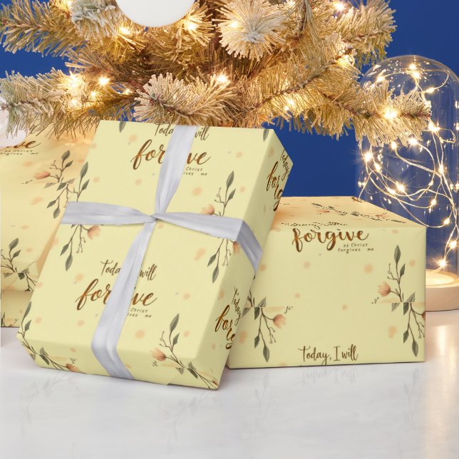 Heute werde ich verzeihen, wie Christus mir verzei Geschenkpapier (Feiertage)