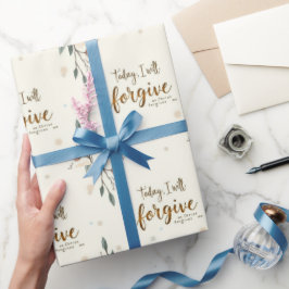 Heute werde ich verzeihen, wie Christus mir verzei Geschenkpapier