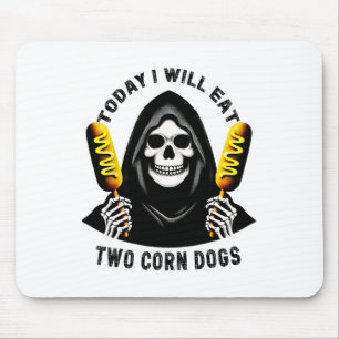 Heute werde ich zwei Maishunde Skelett Albern Meme Mousepad