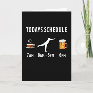 Heute Zeitplan Kaffee Darts Bier Geschenk Karte
