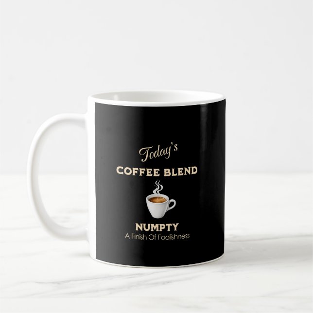 Heutige Kaffee-Mischung, Dummkopf Kaffeetasse (Links)