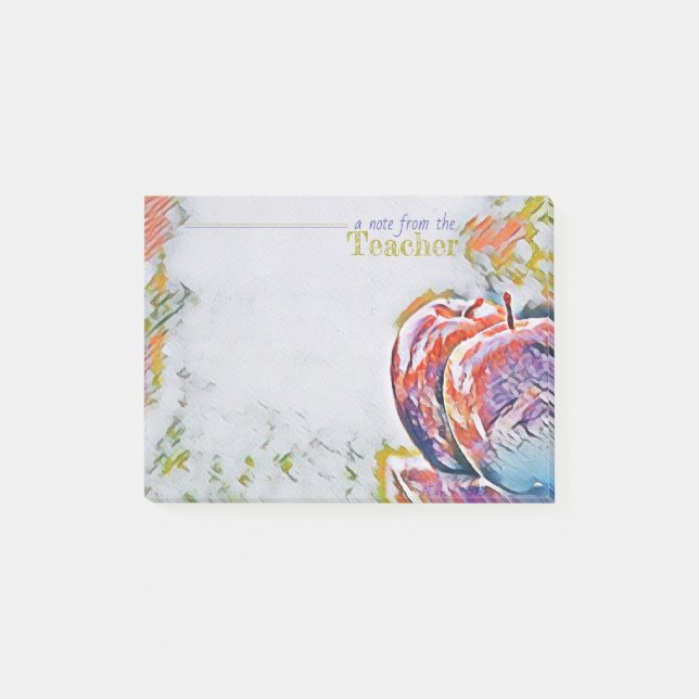 Heutige Lehrer-Post-Itanmerkungen Post-it Klebezettel (Vorderseite)