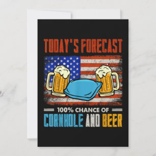 Heutige Vorhersage Cornhole Und Bier Einladung
