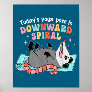 Heutige Yoga-Position Abwärtsstrudel-Illustration Poster