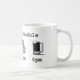 Heutige Zeitplan-Tasse - Kaffee, 2wheels u. Bier Kaffeetasse