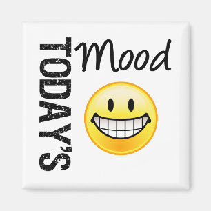 Heutiger Stimmungsehr glücklicher Emoticon Magnet