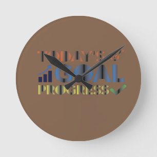 Heutiger Ziel Fortschritt Runde Wanduhr