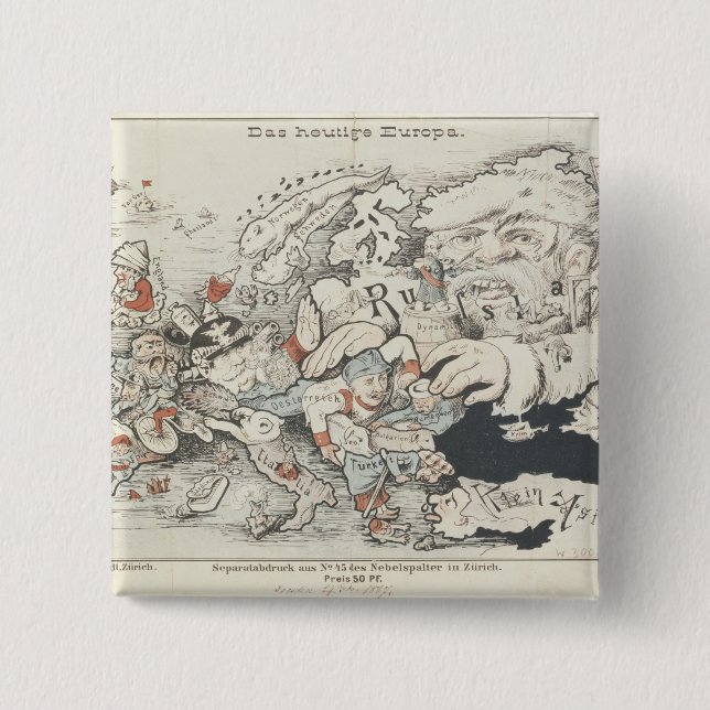 Heutiges Europe', 1887 Button (Vorderseite)