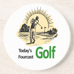 Heutiges Fourcast "Golf " Sandstein Untersetzer
