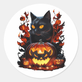 Hex, der Halloween-T - Shirt Runder Aufkleber