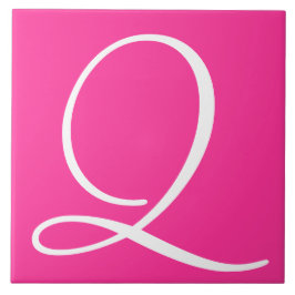 Hex ff3399 Farbnummer Monogramm Keramik Tile Fliese