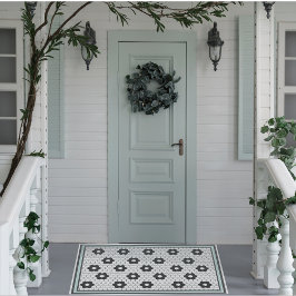 Hex Fliesen Design Minze Baby Blue Fußmatte