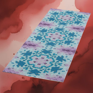 Hex Mandala Blue und Lila Yogamatte