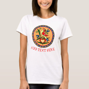 Hex Sign Dutch Bird, bearbeiten Text, T-Shirt