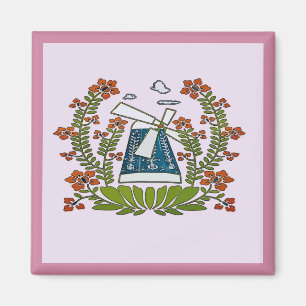 Hex Sign, Pennsylvania Dutch, Windmill Magnet