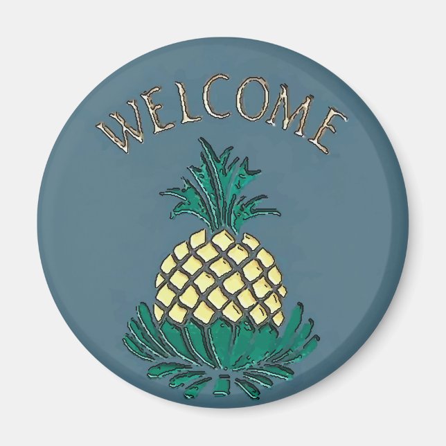 Hex Sign Welcome Pineape Magnet (Vorne)