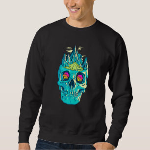 Hex Skull Art Crypto Trading Grunge Cool Stake Cry Sweatshirt