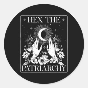 Hex the Patriarchate Halloween Feminist Hexe Runder Aufkleber