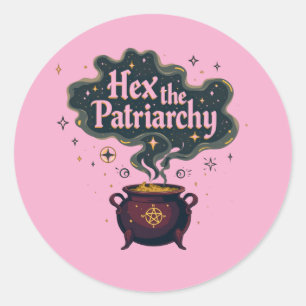 Hex the Patriarchy - Feminist Hexe Ästhetik Runder Aufkleber