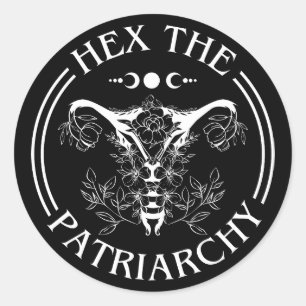 Hex the Patriarchy Runder Aufkleber