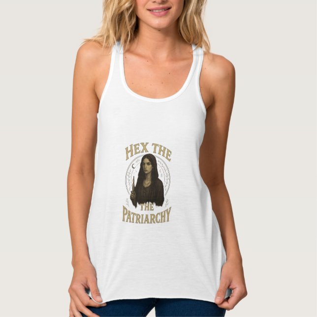 Hex the Patriarchy – Wiccan Witch Illustration  Tank Top (Vorderseite)