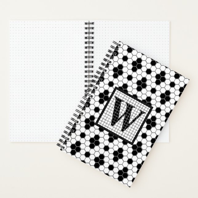 Hex Tile Print Monogram Bulgram Journal Notizbuch (Innen)