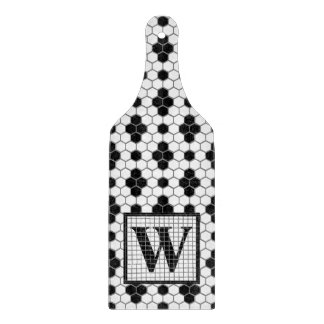 Hex Tile Print Monogram Cutting Board Schneidebrett