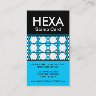 Hexa-Briefmarke-Karte (Farbanpassbar) Visitenkarte