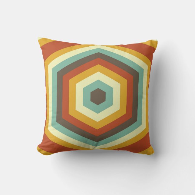 Hexa Retro Cascade Kissen (Vorderseite)