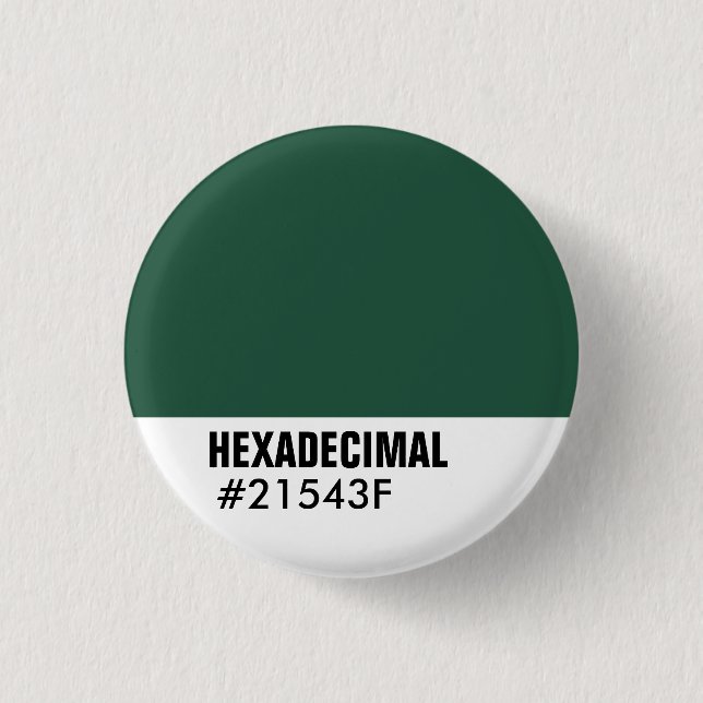 HEXADECIMAL-Farbvorlage - Maßgeschneiderte Button (Vorderseite)