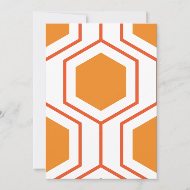 Hexagon abstract geometrical pattern in orange and (Vorderseite)