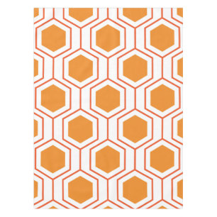 Hexagon abstract geometrical pattern in orange and tischdecke