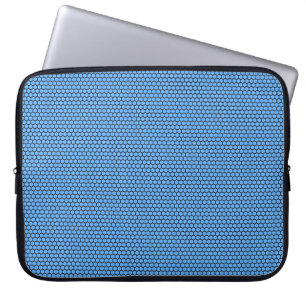 Hexagon Blue Black Pattern Laptopschutzhülle