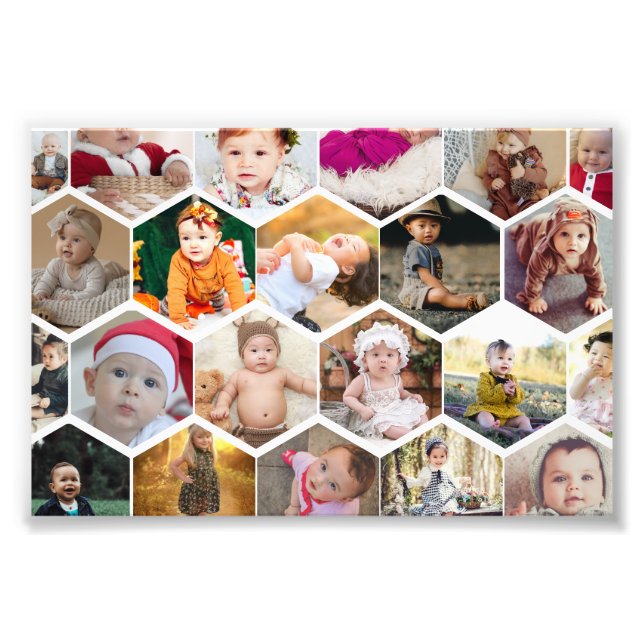 Hexagon Foto Collage (Vorne)
