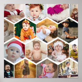 Hexagon Foto Collage Poster
