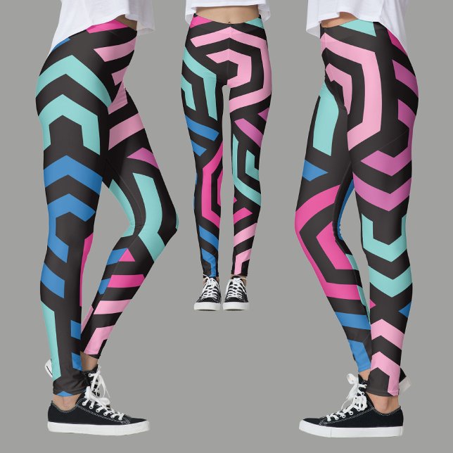 Hexagon Geometric Muster Leggings (Von Creator hochgeladen)