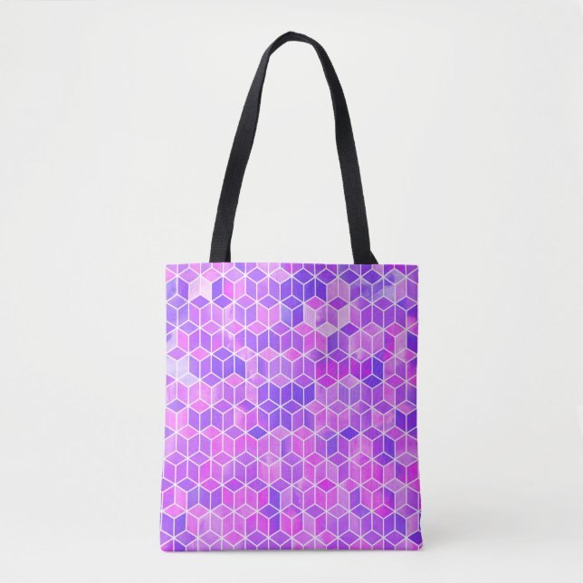 Hexagon-Illustrationsmuster Tasche (Vorderseite)