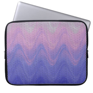 Hexagon Lila rosa Abstraktes Muster Laptopschutzhülle