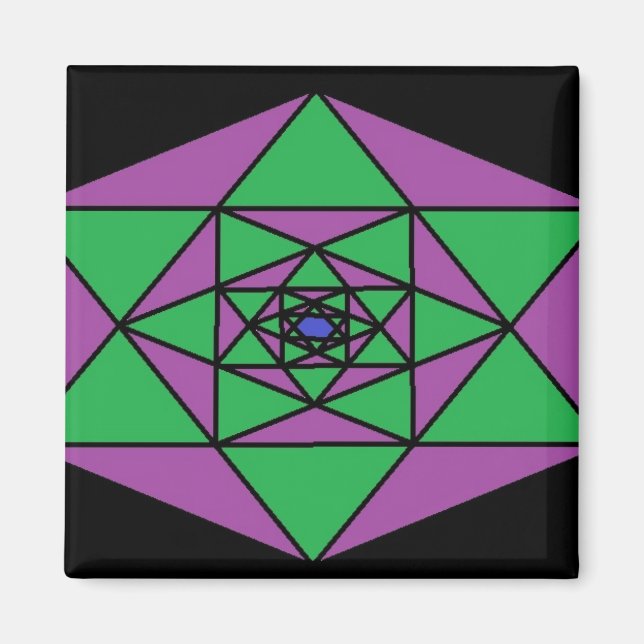 Hexagon Mandala Magnet (Vorne)