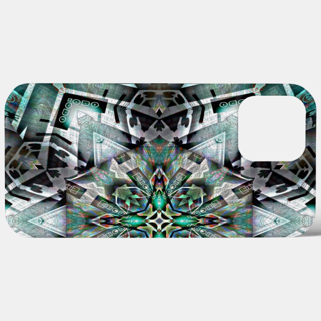 Hexagon mit Banner und Graffiti, digital Case-Mate iPhone Hülle (Rückseite (Horizontal))