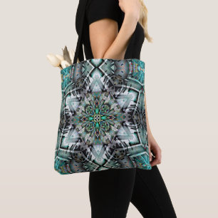 Hexagon mit Banner und Graffiti, digital Tasche