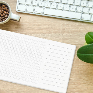 Hexagon Muster Bio Chemie Nachhinweise Post-it Klebezettel