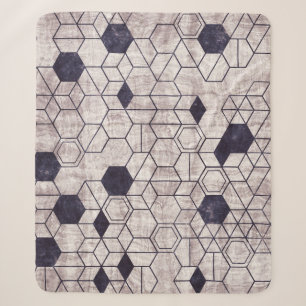 Hexagon-Muster, isometrisch, grungenhaft Sherpadecke