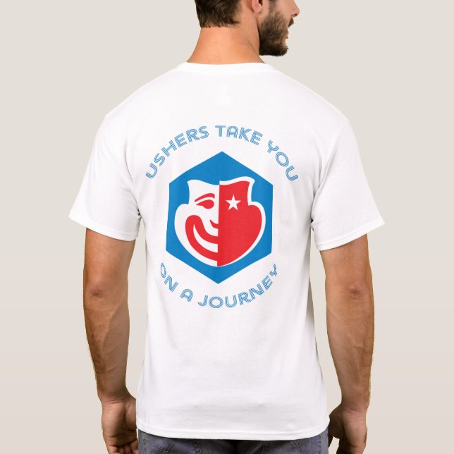 Hexagon-Pförtner-kurzes Hülsen-Shirt, Wahl 3 T-Shirt (Rückseite)