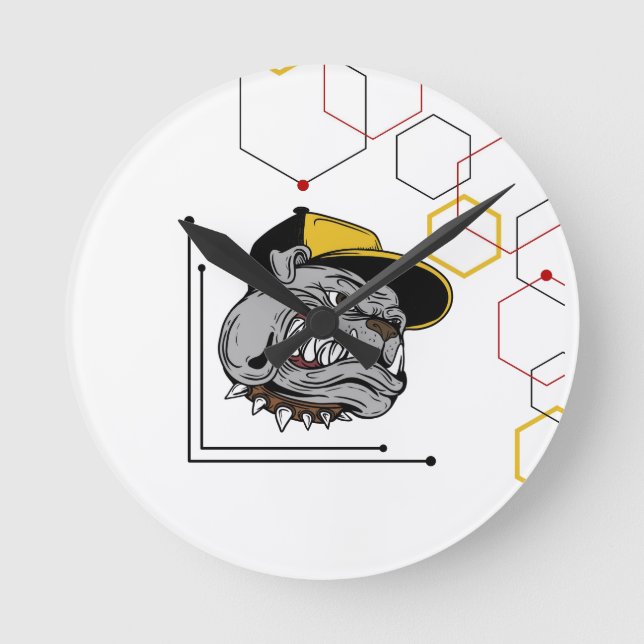 Hexagon-Pitti Runde Wanduhr (Vorderseite)