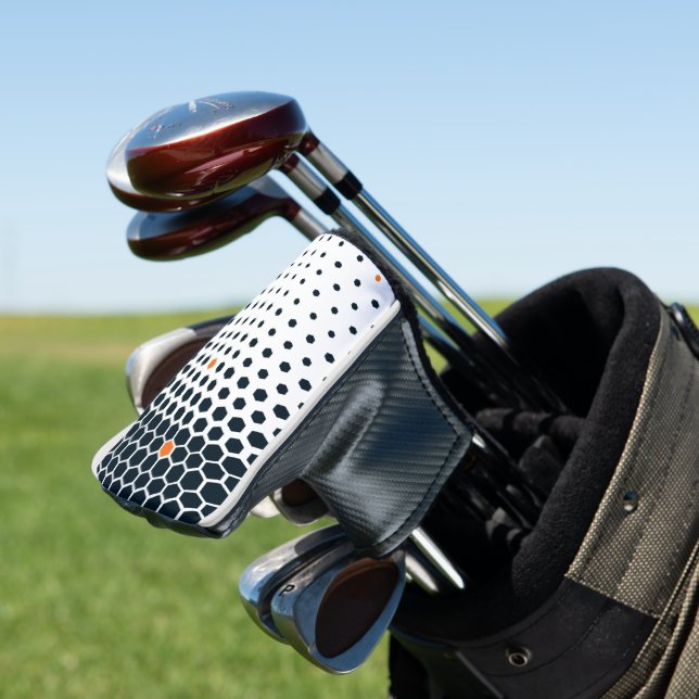 Hexagon Polka Putter Golf Head Cover Headcover (In Situ)