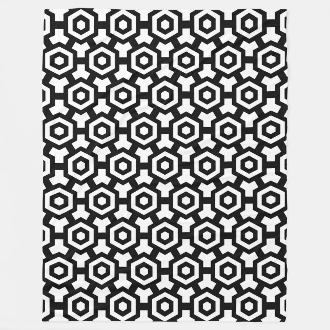Hexagon Rings Fleece Blanket (Vorderseite)